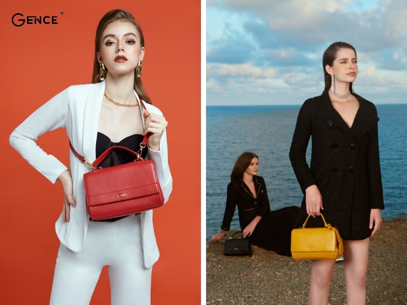 Mix túi xách nữ với áo blazer