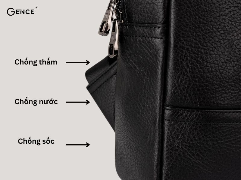 Chất liệu da bò thật đảm bảo đầy đủ tiêu chí sản xuất balo laptop