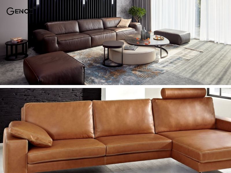 Nội thất gia đình làm bằng da bò có tính thẩm mỹ cao