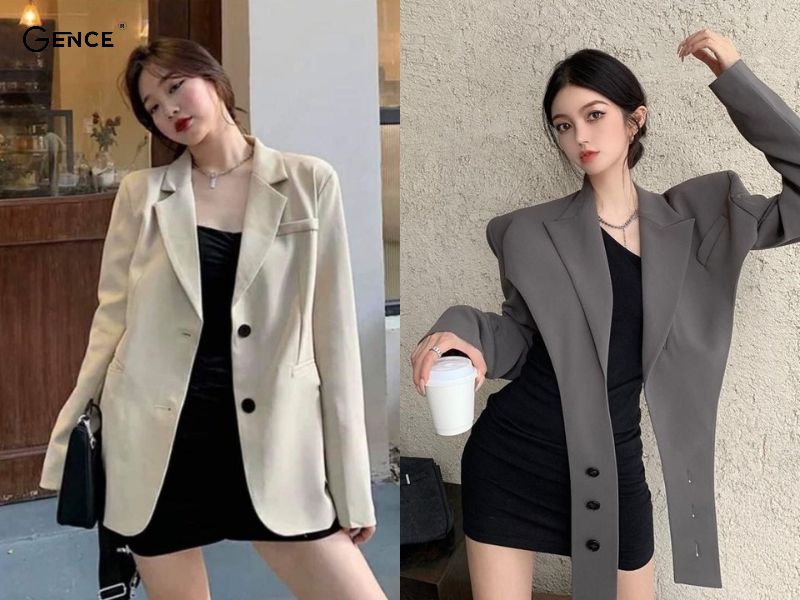 Phối áo vest nữ với váy ôm body thu hút