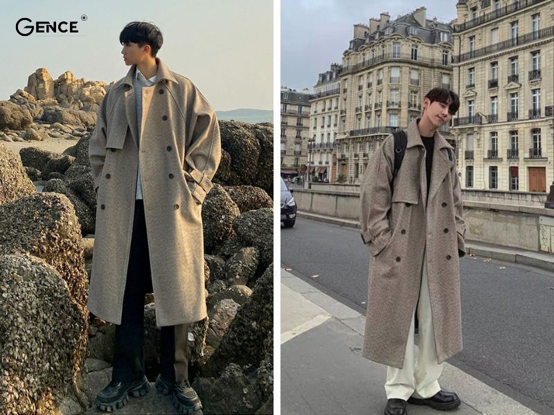 Phối cùng áo khoác dạ dài