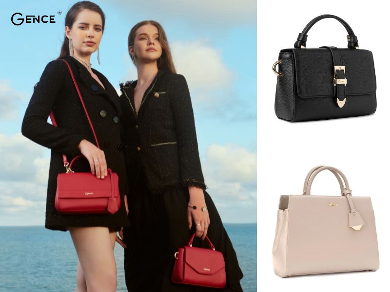 Túi xách công sở Gence làm từ chất liệu da bò Italy