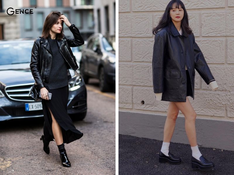 Mix-match cùng áo khoác da tạo nét cá tính