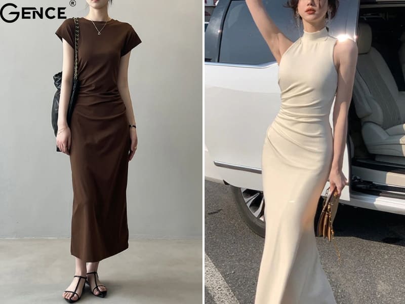 Váy suông dài Hàn Quốc tạo nên sự quyến rũ cho các chị em