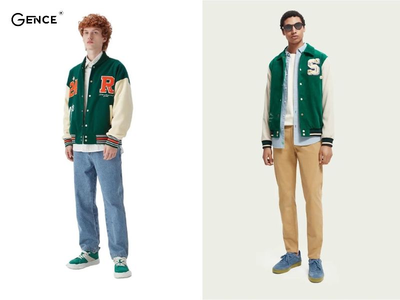 Trưởng thành với outfit sơ mi và áo bóng chày