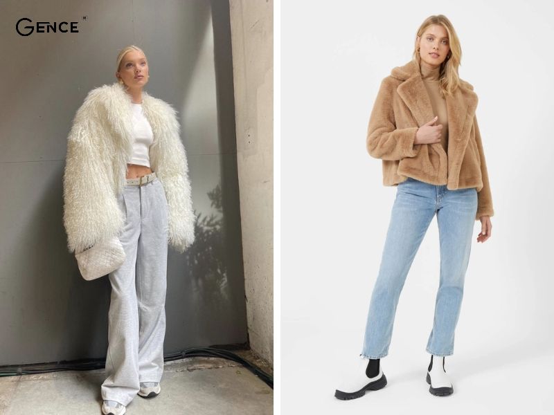 Quần jean và áo lông đơn giản mà cuốn hút