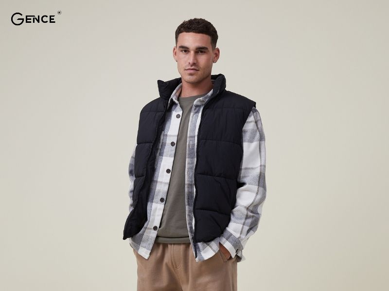 Mix-match sơ mi cùng áo phao