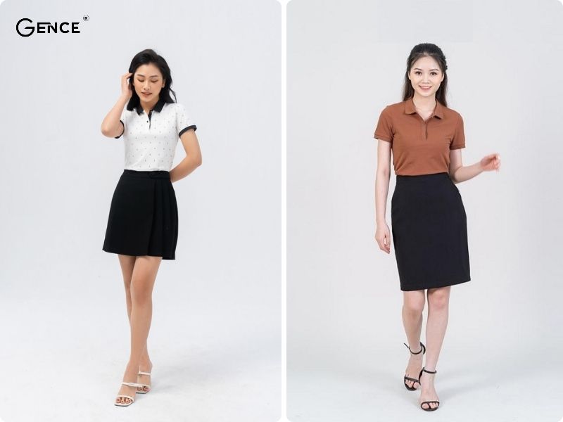 Mặc chân váy chữ A với chiều dài phù hợp vóc dáng cơ thể