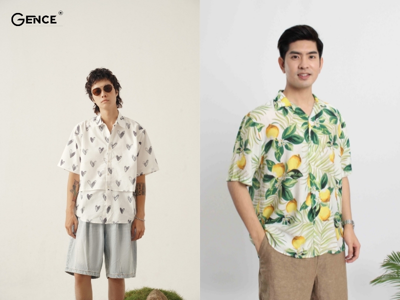 Phối đồ với áo sơ mi tay ngắn nam cùng quần short đi biển