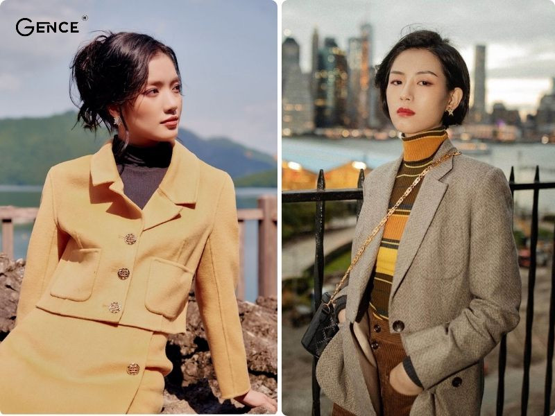 Bộ trang phục ấm áp và sang trọng cùng áo vest nữ