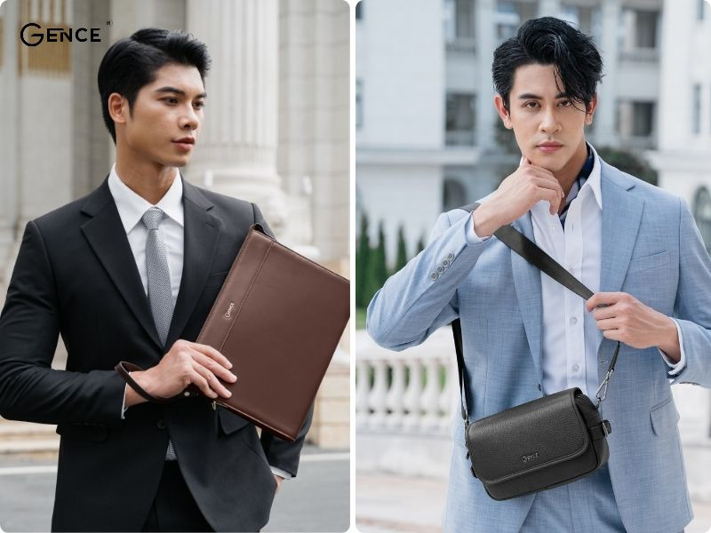 Phối phụ kiện đồ da để có outfit phối blazer nam ấn tượng