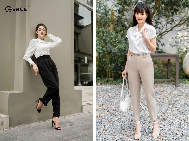 Cô nàng công sở ưa chuộng phong cách quần tây và giày cao gót