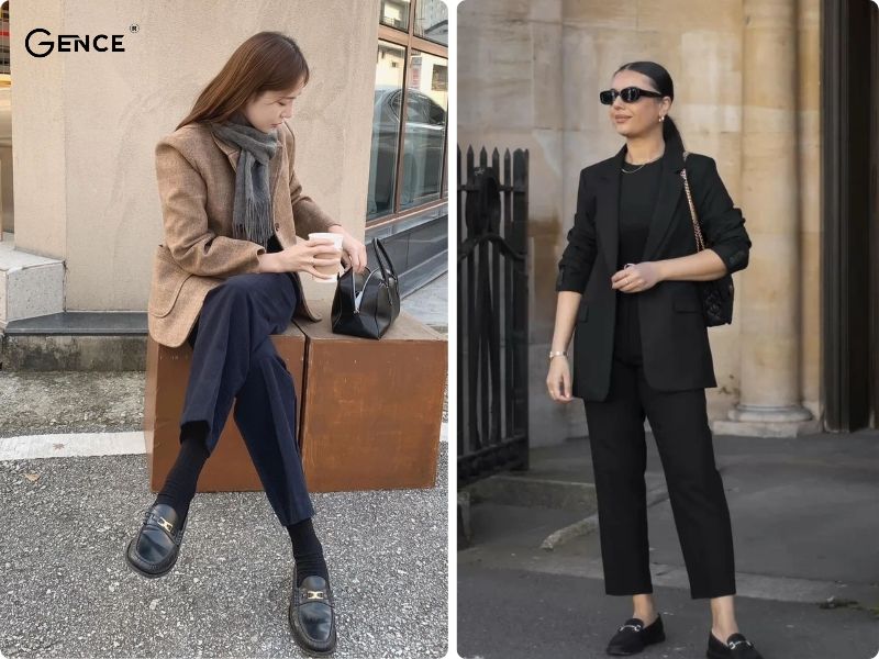 Thời trang công sở dành cho quý cô hiện đại khi phối giày loafer