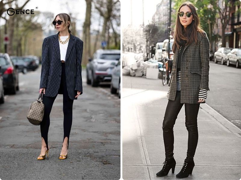 Trang phục công sở sành điệu và thời trang cùng quần legging