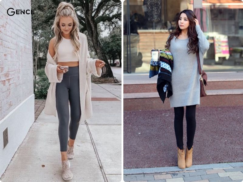 Thời trang mùa đông ấm áp và thu hút cùng quần legging