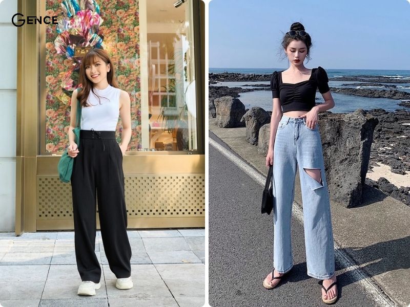 Diện outfit độc đáo thể hiện cá tính với croptop và quần ống suông