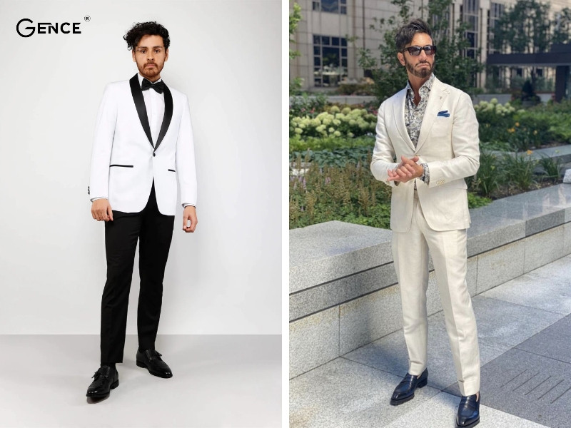 Cần chú ý đến màu sắc, khuy áo khi phối với áo vest trắng