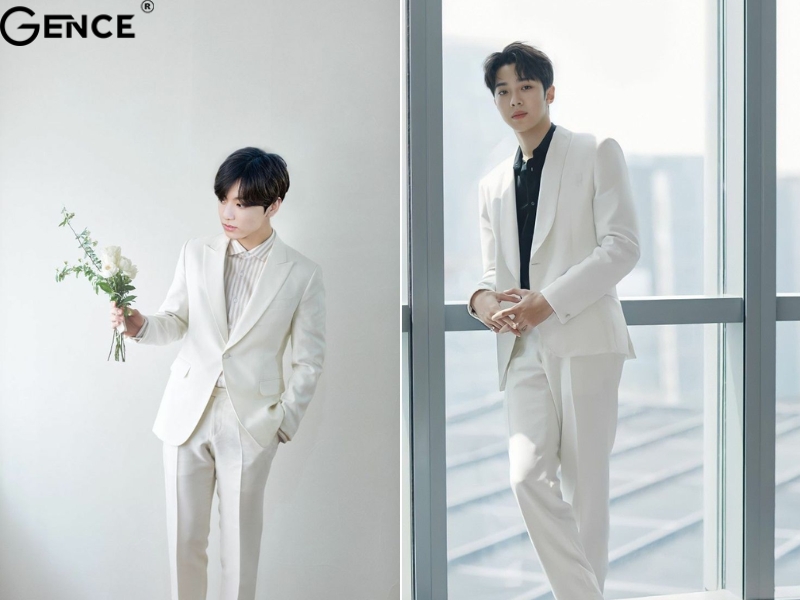 Áo vest 1 nút khi đứng nên cài lại để tạo sự gọn gàng lịch sự