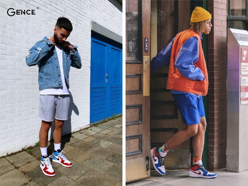 Phối giày Jordan cổ cao với quần short