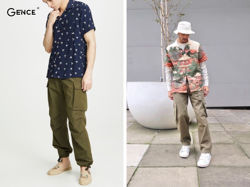 Phối quần túi hộp nam cùng với áo sơ mi