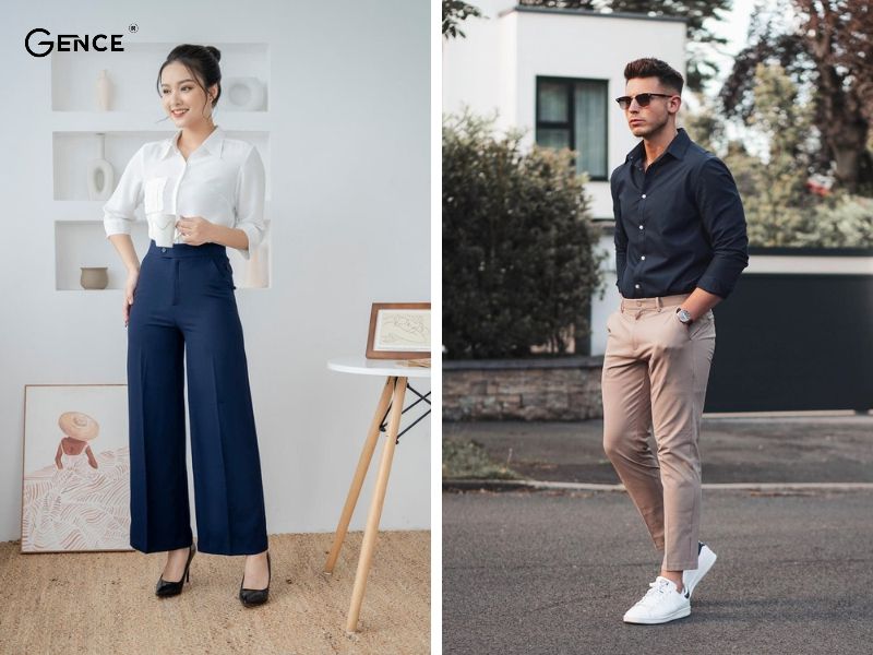 Quần tây mang đến dáng vẻ đơn giản nhưng vẫn thanh lịch