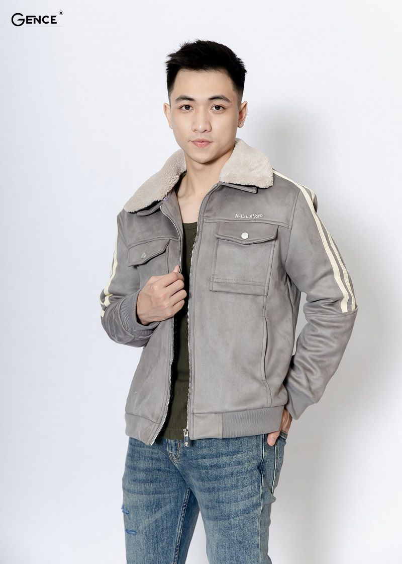 Phong cách công sở nam áo da, quần jeans bật cá tính mạnh mẽ