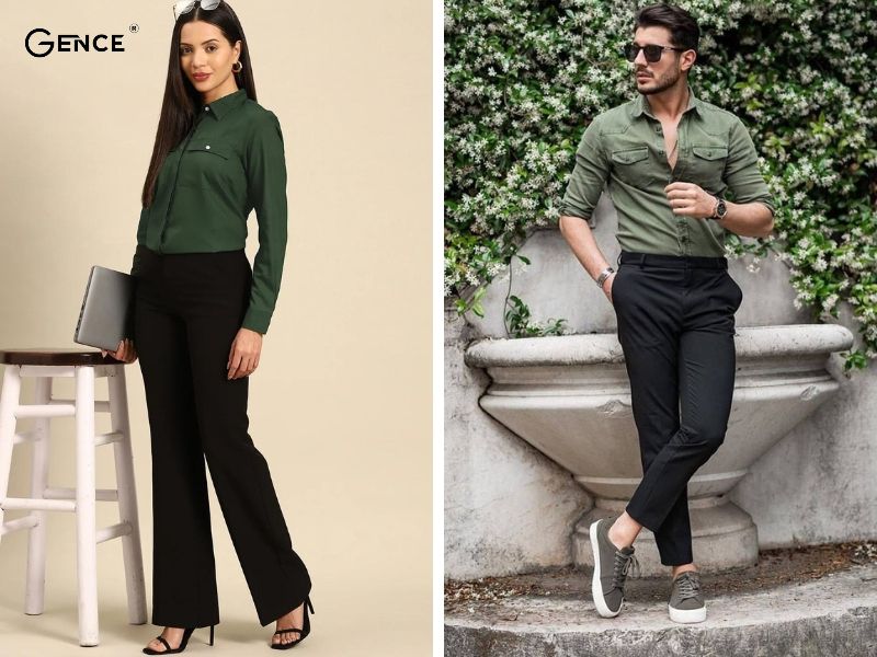 Áo xanh lá mang đến style mới mẻ, độc đáo