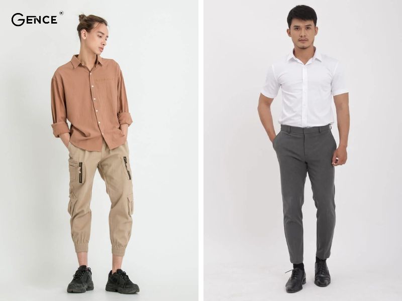 Lịch lãm khi phối áo sơ mi với quần jogger nam