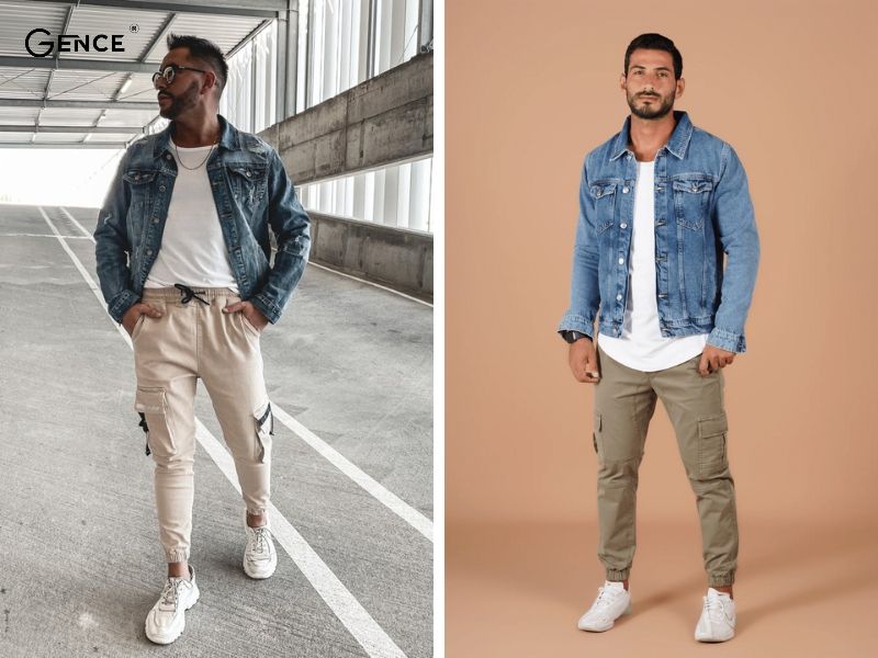 Bụi bặm, cá tính với set áo denim và quần jogger