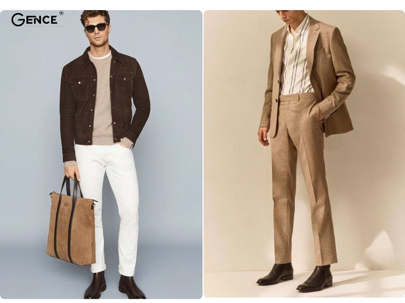 Quần kaki phối với giày chelsea boot chuẩn soái ca