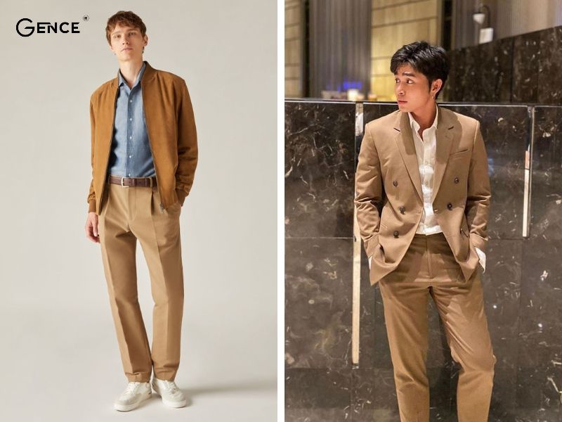 Cá tính với set đồ tone sur tone nâu