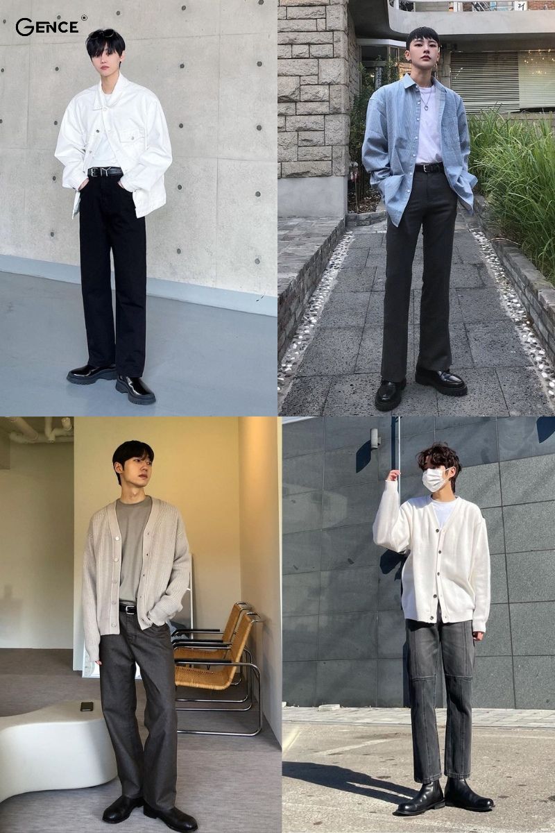 Quần ống suông phối giày chelsea boot - phong cách thoải mái