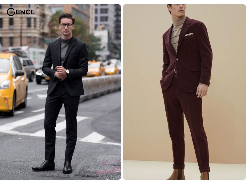 Set đồ đi đám cưới cho nam cá tính với suit và chelsea boots