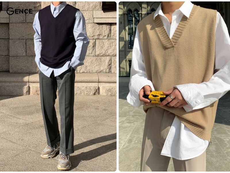 Style mùa đông nam lịch thiệp cùng áo gile