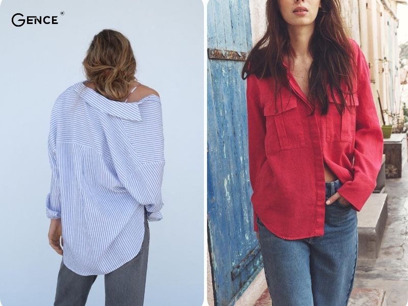 Nhiều kiểu dáng áo sơ mi nữ khác nhau được cung cấp bởi Zara