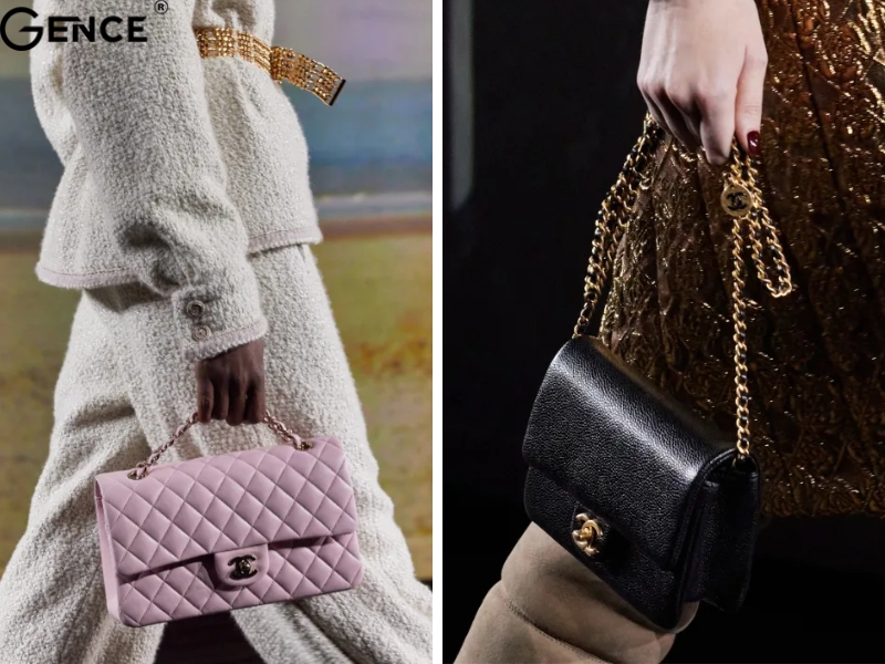 Logo CC trên các thiết kế túi Chanel được thiết nổi bật
