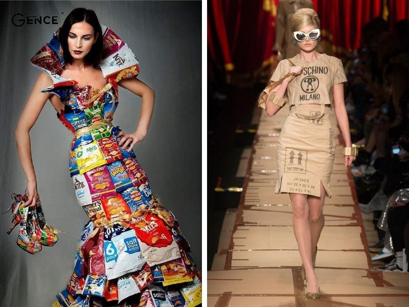 Bao bố được sử dụng thiết kế váy đi trình diễn