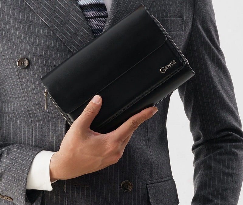 Túi nam cầm tay gence HT04 dùng cho trưởng phòng, phó phòng, giám đốc