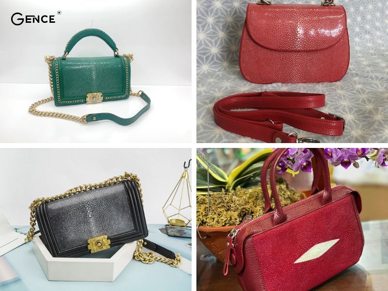 Túi xách da cá đuối đeo chéo hợp thời trang