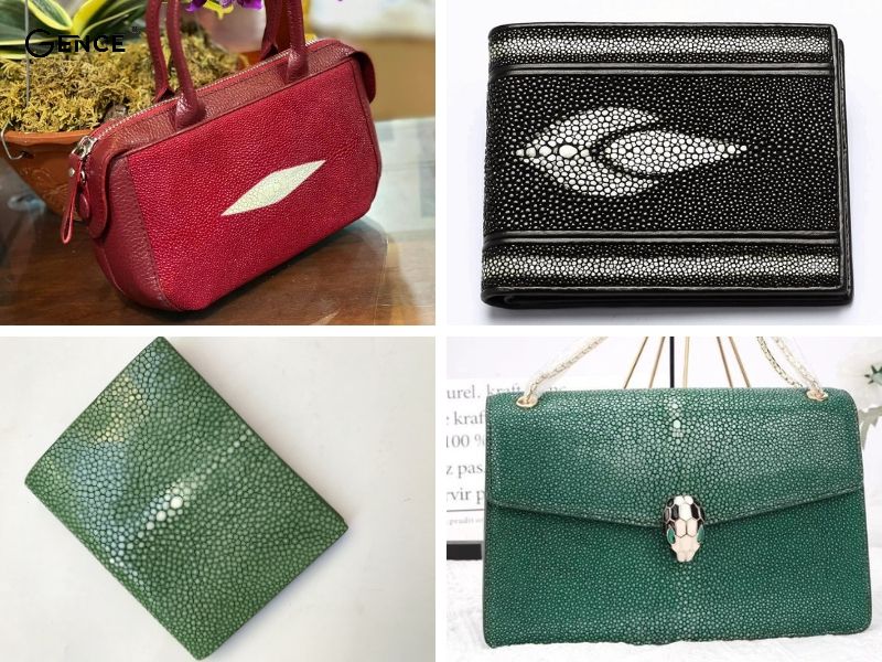 Túi xách da cá đuối màu sắc làm nổi bật thu hút ánh nhìn