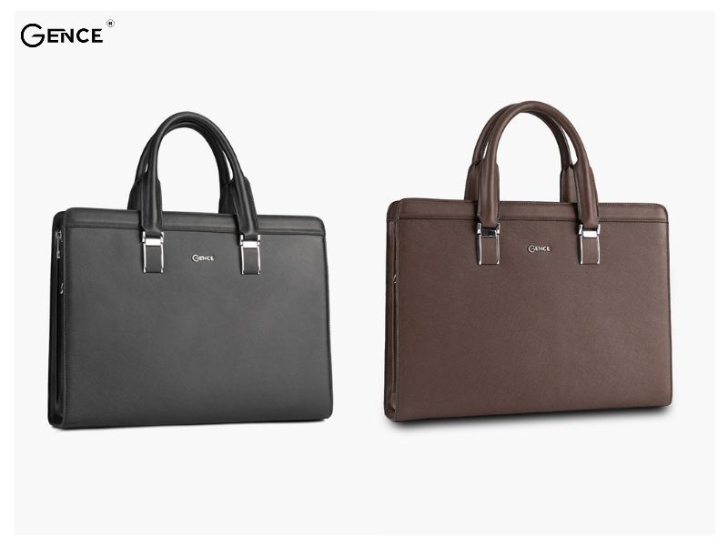 Túi xách da nam Gence làm từ chất liệu da Saffiano