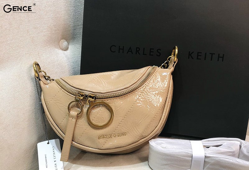 Túi xách kẹp nách Charles & Keith Crossbody Bag CK2-80150844 màu be