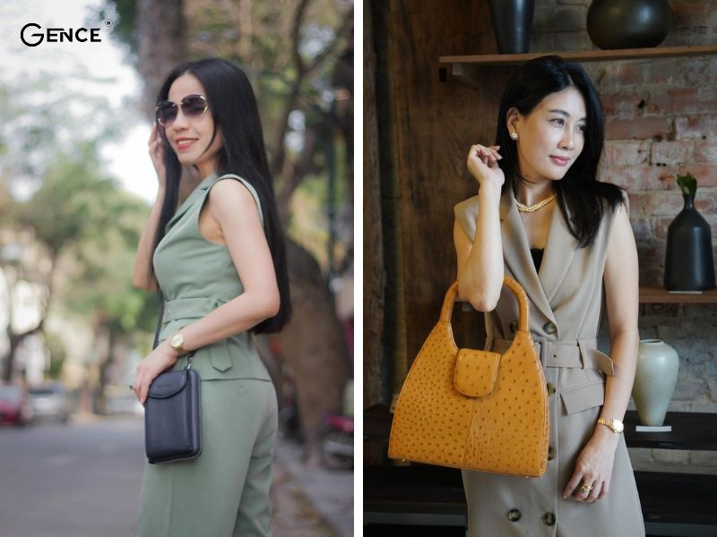 Túi xách phụ nữ 50 tuổi dáng người nhỏ nhắn nên có màu sắc tươi sáng