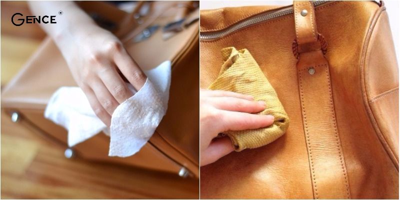 Vệ sinh da bò bằng cồn hoặc baking soda