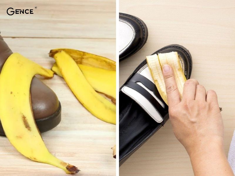 Vỏ chuối có chứa axit làm mềm giày da