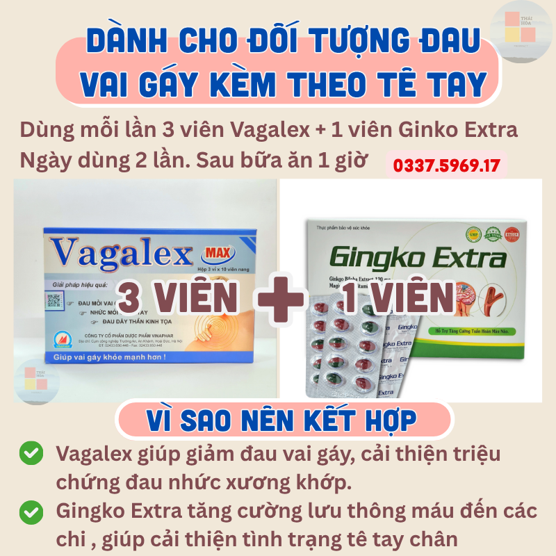 Viên Vai Gáy Vagalex giúp giảm tê tay chân