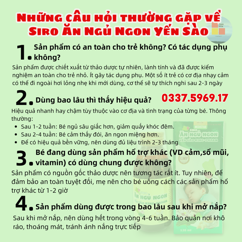 Siro Ăn Ngủ Ngon Yến Sào và những điều nên biết
