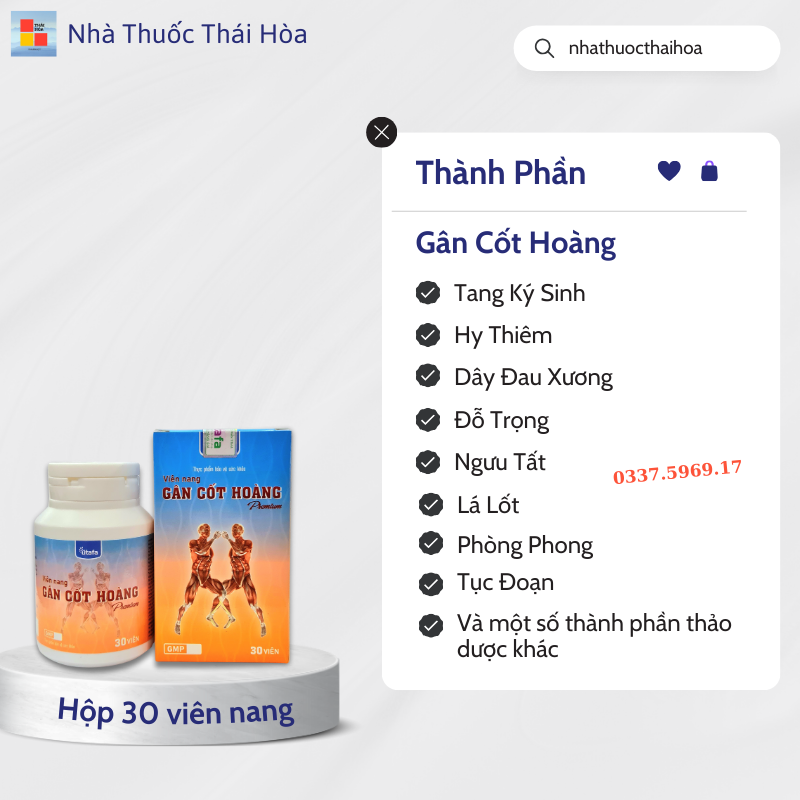 Gân cốt hoàng giảm đau khớp