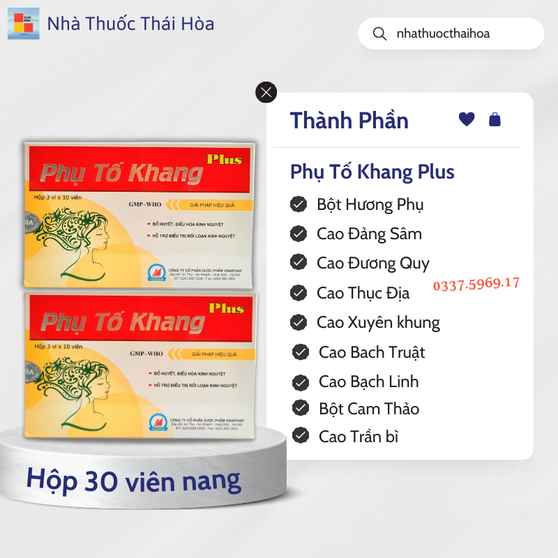 Phụ Tố Khang Plus giảm đau bụng kinh