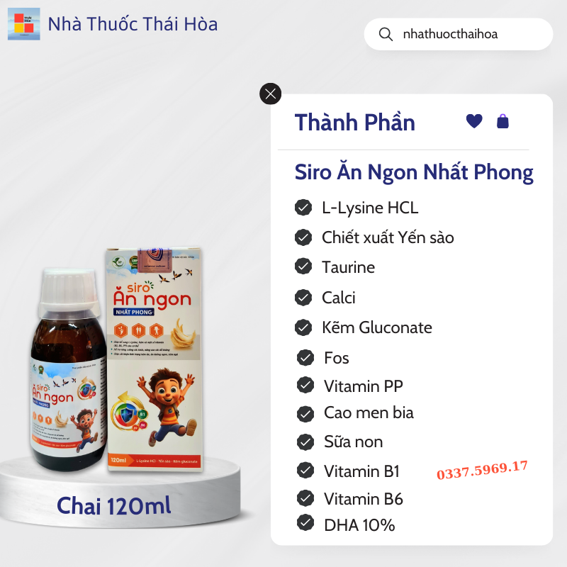 Siro Ăn Ngon Nhất Phong tăng cường đề kháng